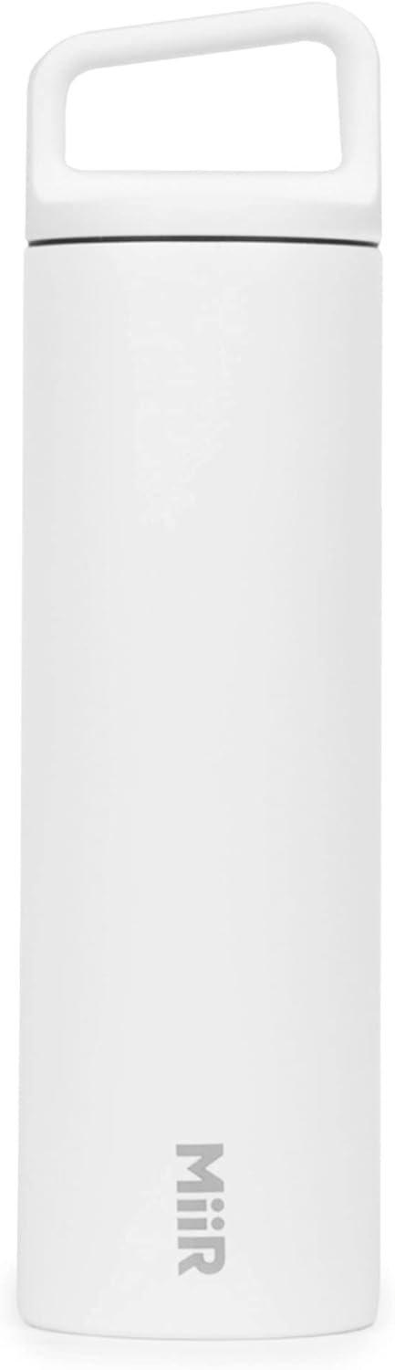MiiR, Wide Mouth Water Bottle, Vacuum Insulated Leakproof, Stainless Steel Construction, White, 20 oz