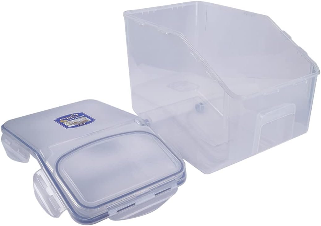 Lock & Lock Plastic Rice Case 12L Container/Storage Food Organiser w/Cup Clear