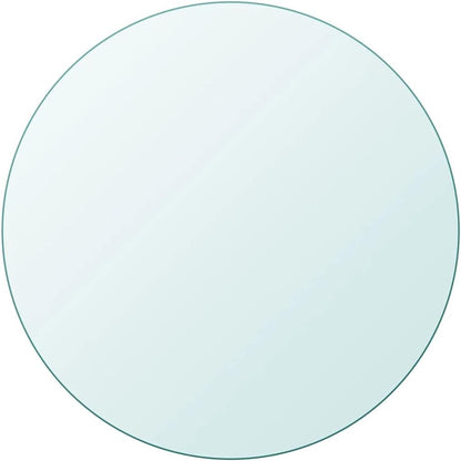 Round Tempered Glass Tabletop 800 mm – Durevole & Safe Glass Surface for Dining Tables, Coffee Tables, Garden Tables, Ideal for Home & Office Use