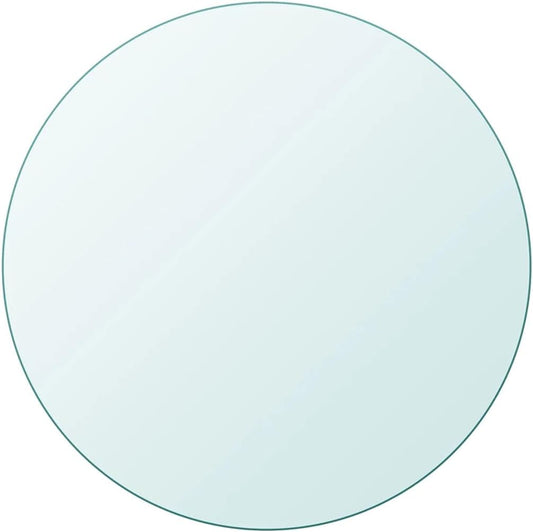 Round Tempered Glass Tabletop 800 mm – Durevole & Safe Glass Surface for Dining Tables, Coffee Tables, Garden Tables, Ideal for Home & Office Use