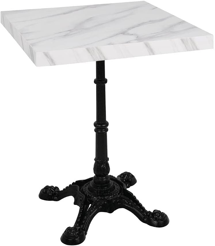 Bolero Marble Effect Square Table Top, 48 mm Height x 600 mm Width x 600 mm Depth