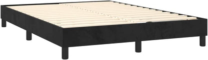 Lechnical Giroletto a Molle con Materasso Nero 140x190 cm in Velluto,Mobili,Letti e Accessori,Letti e telai per Letti