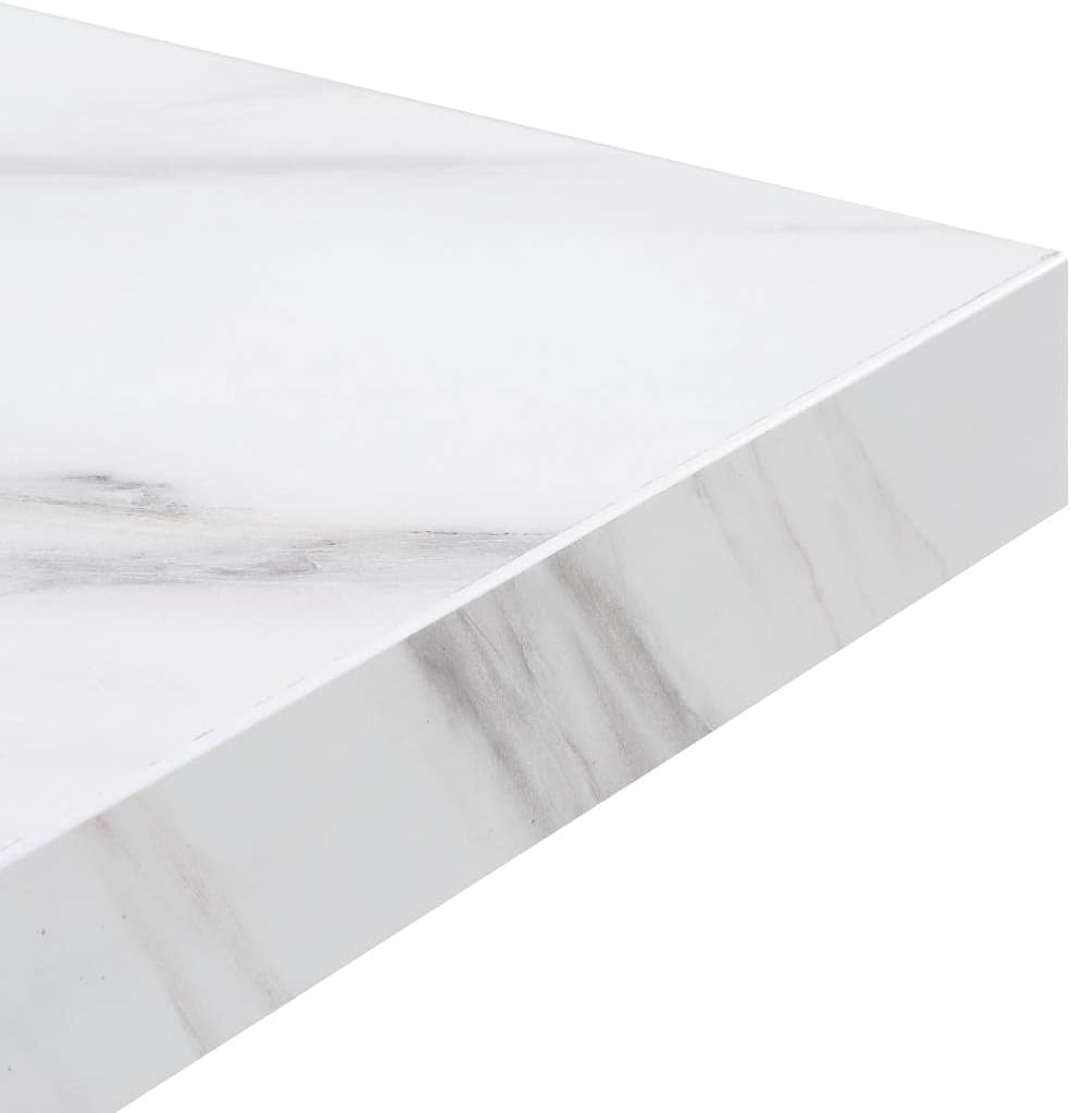 Bolero Marble Effect Square Table Top, 48 mm Height x 600 mm Width x 600 mm Depth