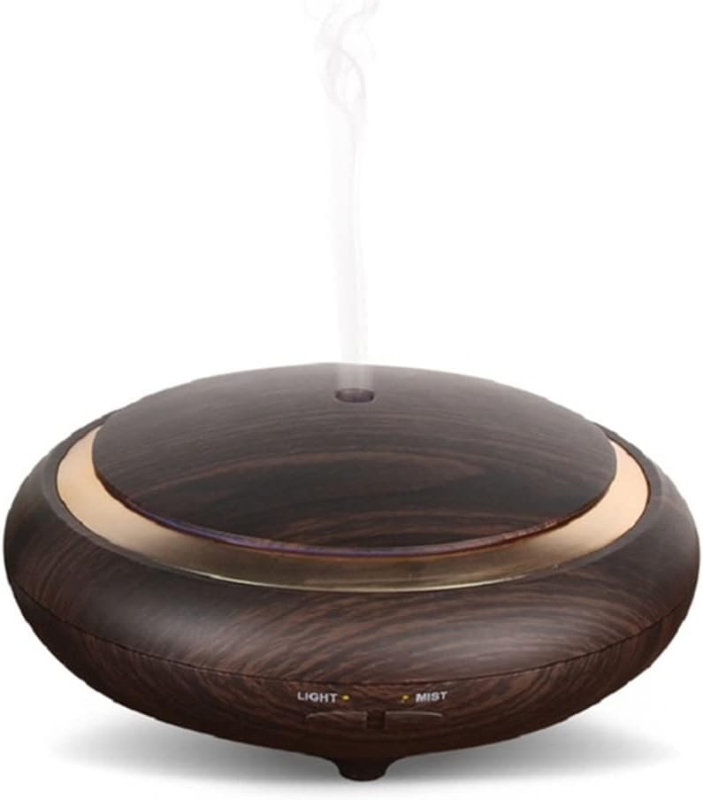 150ML Ultrasonic Air Humidifier Remote Control Aroma Essential Oil Diffuser with 7 Color LED Light for Home Office Car (A)