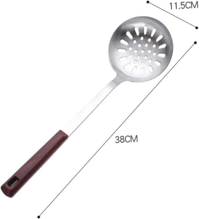 LIFKOME 1 Set 7 Pezzi Set Da Cucina Pezzi Gadget e Utensili Da Cucina Cucchiai Da Minestra Cinesi Pentole Antiaderenti Spatola Wok Pinze Metalliche Acciaio Inossidabile Anti-aderente