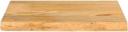 Natural Edge Mango Wood Table Top 60 x 20 x 3,8 cm, Solid Wood Desk & Dining Table Surface, Rustic Furniture Board for Home Decor, Durable & Stylish Tabletops - 370464