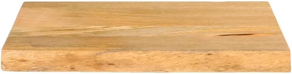 Natural Edge Solid Mango Wood Table Top 60 x 20 x 3,8 cm, Desk and Dining Table Board, Rustic Furniture Surface, Perfect for Home Decor - 370464