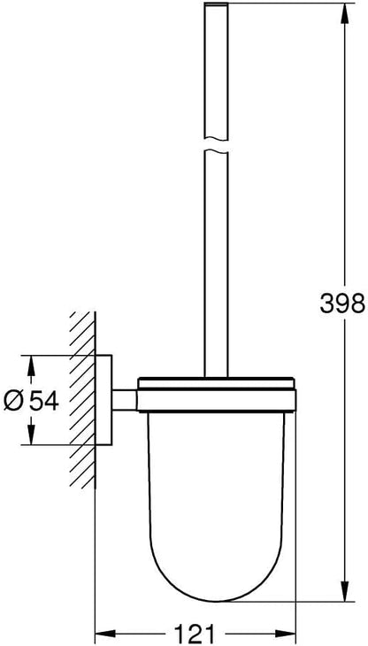 Grohe Essentials 1024682430 - Porta scopino per WC, colore: Nero opaco