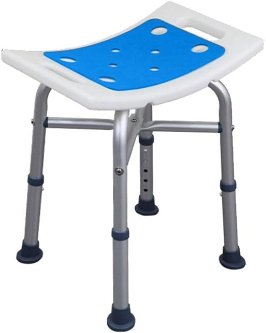 Aluminium Shower Chair Bath Seat Stool Adjustable Height Safety Aid Elderly
