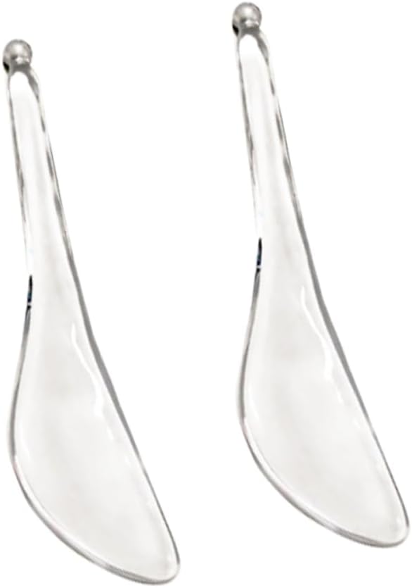 Ipetboom 2Pcs Crystal Scraping Massage Stick for Facial Tension Relief Smooth Fine Lines Reduce Dark Circles Traditional Massaging Board for Healthy Glow Natural Aging