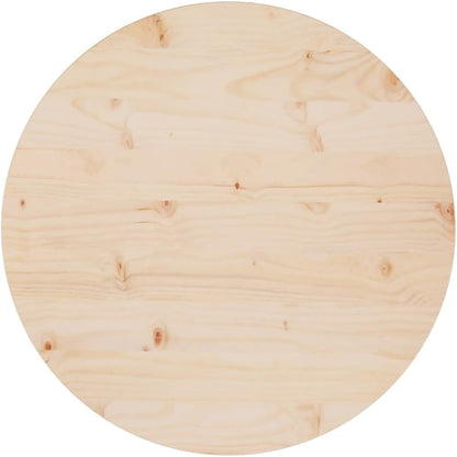 Solid Pine Wood Round Tabletop Ø60 x 2.5cm - Durable Dining, Coffee & Garden Table Surface - Perfect for Home Decor & Outdoor Use