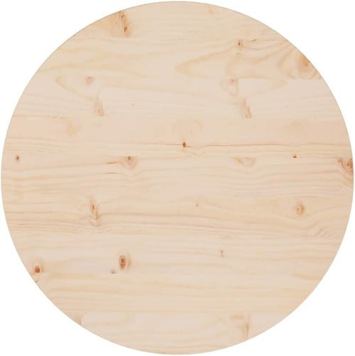 Solid Pine Wood Round Tabletop Ø60 x 2.5cm - Durable Dining, Coffee & Garden Table Surface - Perfect for Home Decor & Outdoor Use