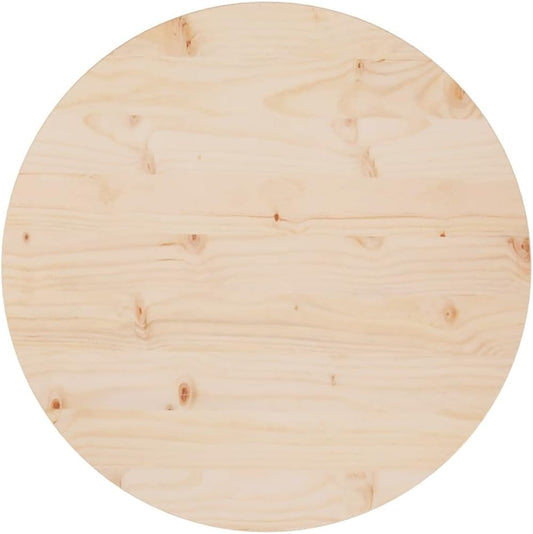 Solid Pine Wood Round Tabletop Ø60 x 2.5cm - Durable Dining, Coffee & Garden Table Surface - Perfect for Home Decor & Outdoor Use