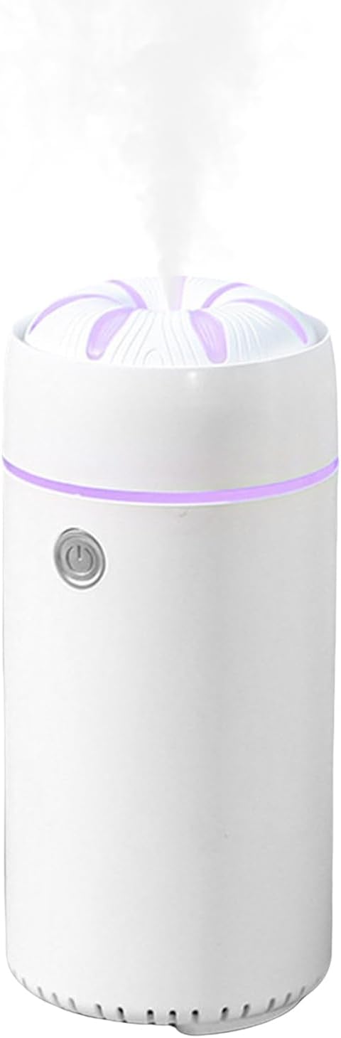 Qkbuza Car Aromatherapy Humidifier,Portable Mist Humidifier Air Freshener - Air Purifier Ultrasonic Travel Auto Freshener with 7 Lights for Workplace Home