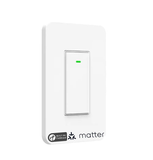 SmartSetup Matter Thread Smart Switch, App & Voice Control, Thread, Works with Homekit, Alexa, Google Home, SmartThings, 100% Privacy, Neutral Wire Required