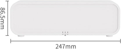 Leefasy Aroma Diffuser Air Humidifier Remote Control Essential Oil Diffuser Simulation Flame Humidifier for Home Office Birthday Gift, White