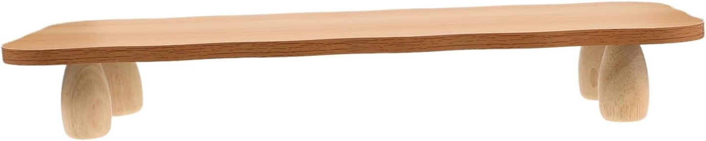 BELLIFFY Computer Monitor Stand Riser Wooden Desk Shelf Organizer with Storage for Enhanced Workspace Organization Reduces Eye Strain Strong and Stable Design for