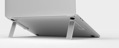 Aulumu G07 Pop Up Leg Stands Laptop, Super Portable Cooling Laptop Stand, Ergonomic Laptop Riser Lift for Desk for MacBook, All Laptops, Tablets, 8-20'', Silver