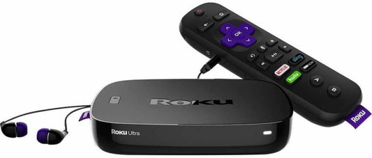 Roku Ultra | 4K/HDR/HD Streaming Player with Enhanced Remote (Voice, Remote Finder, Headphone Jack, TV Power and Volume), Ethernet, Micro SD and USB (2017)