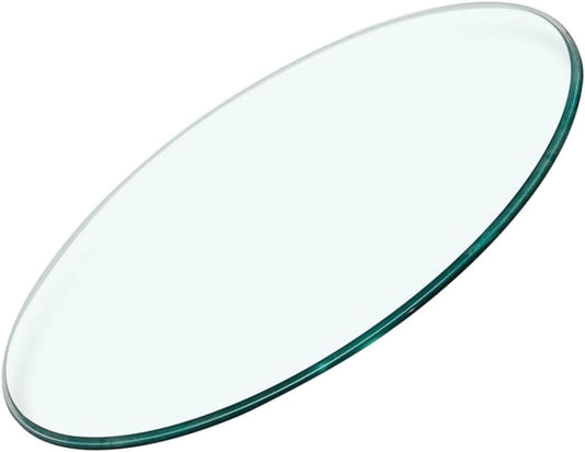 DOITOOL Round Glass Table Top - Clear Tempered Coffee, Dining, Tea Table - Home Decor Tray for Household