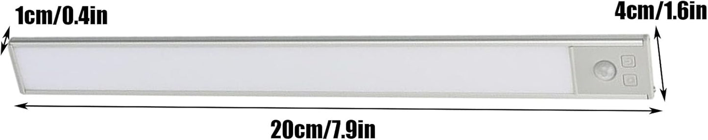 shjxi Under Cabinet Lights, LED Light Strip, Magnetic Mount Design, Adjustable 3 Color Temperature, Compact Size, Excellent for Bedroom, Wardrobe, Kitchen, Stair Night Lighting