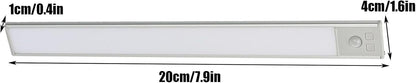 shjxi Under Cabinet Lights, LED Light Strip, Magnetic Mount Design, Adjustable 3 Color Temperature, Compact Size, Excellent for Bedroom, Wardrobe, Kitchen, Stair Night Lighting