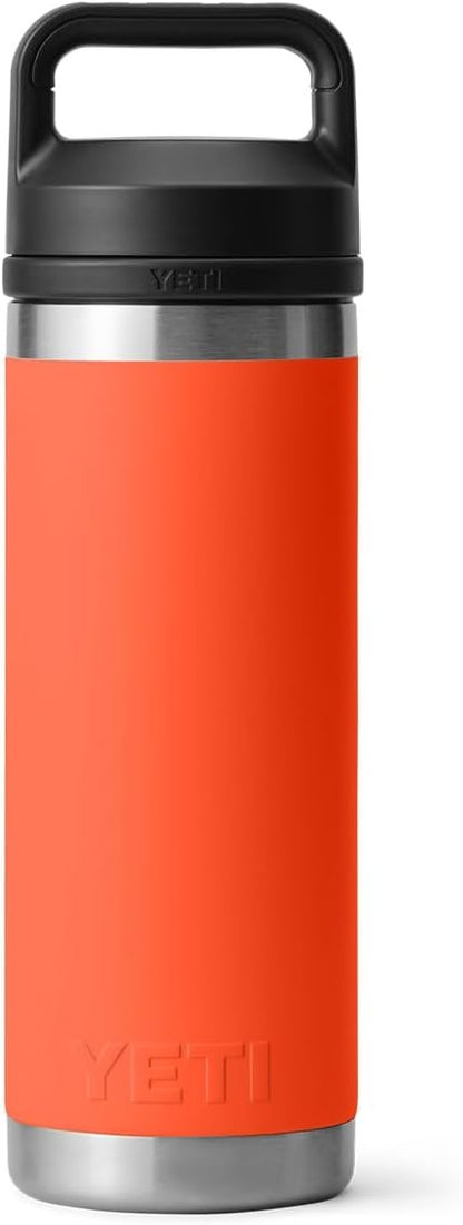 YETI Rambler 18 oz Bottle, Leakproof, Vacuum Insulated, Stainless Steel with Chug Cap, Papaya