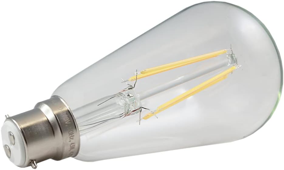 65616 VERBATIM B22 Filament St-64 Clear Pear Dim 5W 470Lm 2700K Wattage: 5W Wattage: 5W, Wattage Equivalent: 40W