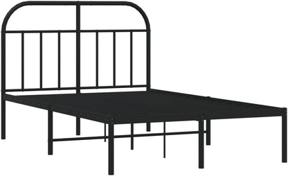 JUNZAI Giroletto con Testiera in Metallo Nero 120x200 cm,Mobili,Letti e Accessori,Letti e telai per Letti