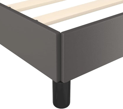 JUNZAI Giroletto con Testiera Grigio 140x200 cm in Similpelle,Mobili,Letti e Accessori,Letti e telai per Letti
