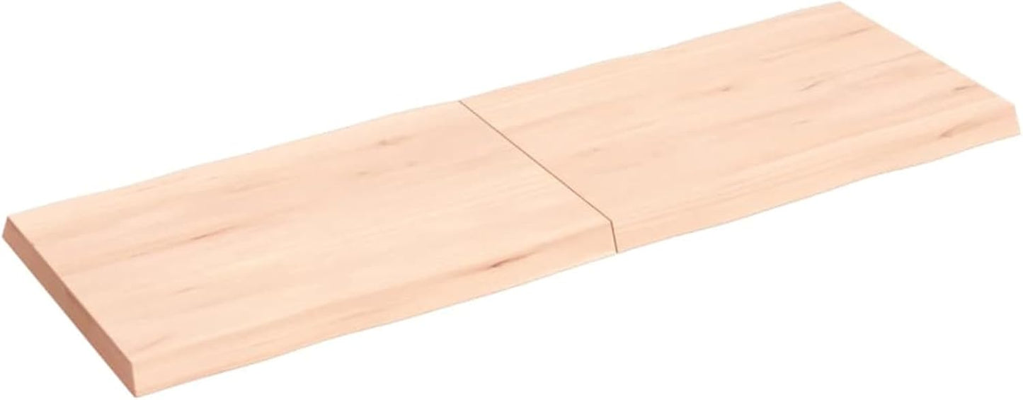 Solid Wood Tabletop 120 x 40 cm, Unfinished Live Edge, Versatile Kitchen Center Table, Dining Table Replacement, Desk Surface, Perfect for Home and Office Use