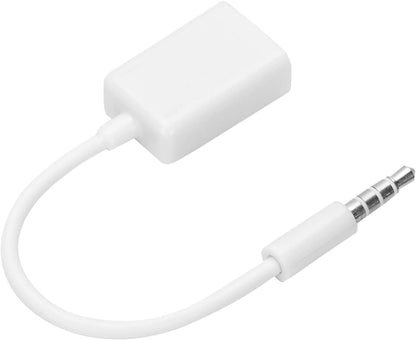 USB Female to 3.5mm Jack Audio Adapter, USB to Aux Audio Adapter 3.5mm Male Aux Plug Jack to USB 2.0 Converter Cable Cord Converter Cable for Playing Music with U Disk in Your Car
