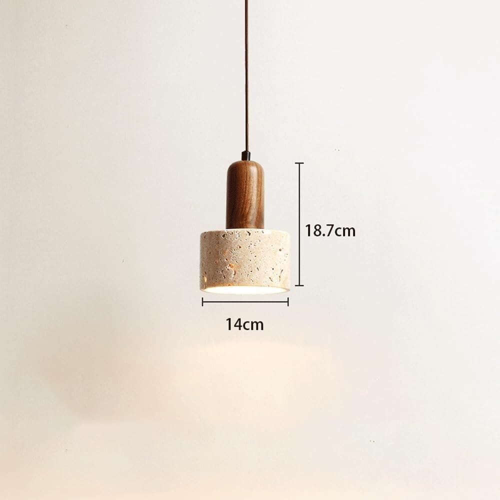 YPDTSNGV Simple Creative Bedroom Bedside Chandelier Wabi-sabi Style Yellow Travertine Bar Living Room Premium Feeling Pendant Light Dining Room Ambience Decorative Ceiling Light Fixture