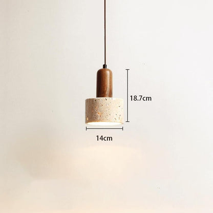 YPDTSNGV Simple Creative Bedroom Bedside Chandelier Wabi-sabi Style Yellow Travertine Bar Living Room Premium Feeling Pendant Light Dining Room Ambience Decorative Ceiling Light Fixture