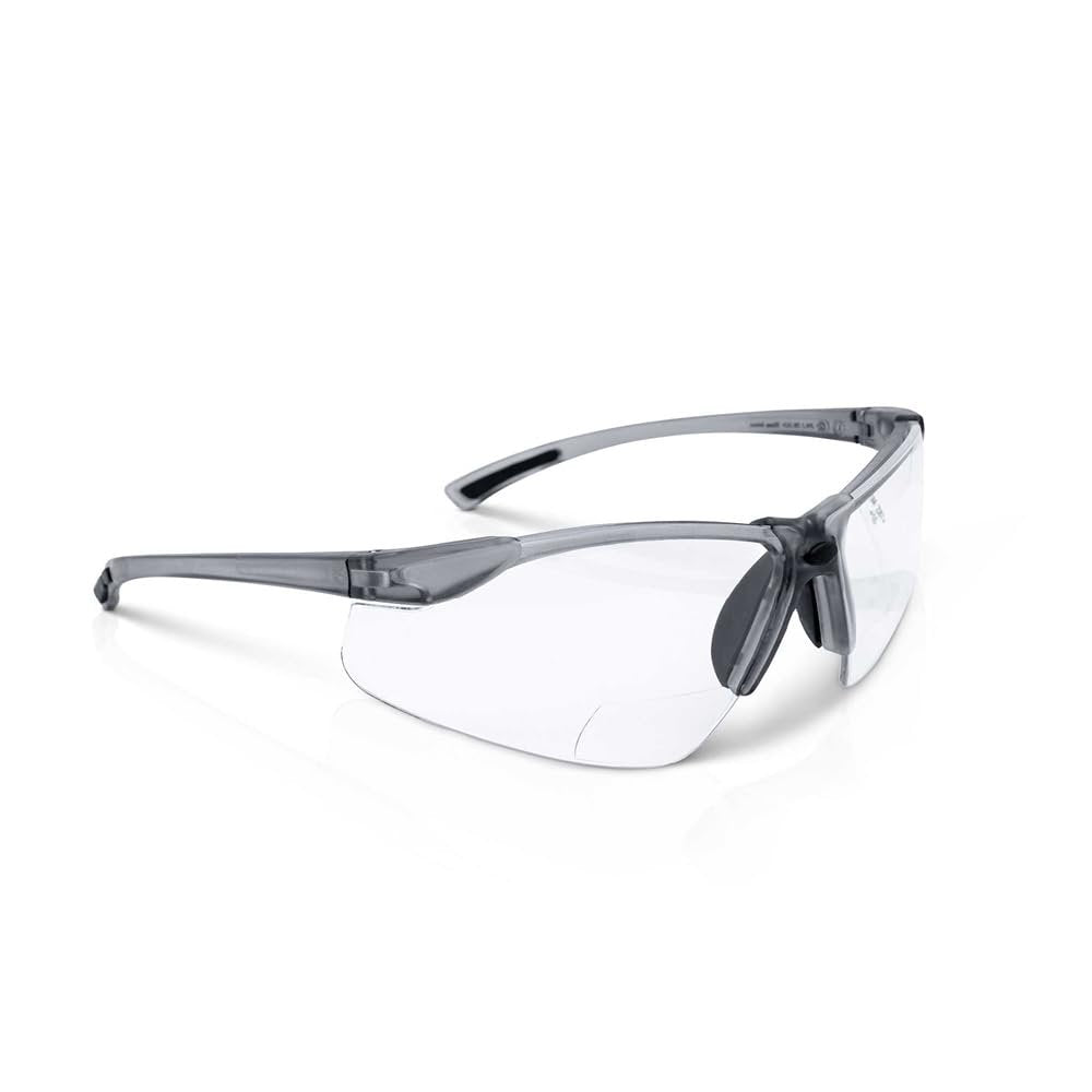Sellstrom XM340RX Safety Glasses with Readers - Wraparound Bifocal Eyeglasses for Men/Women - ANSI Z87.1 - 1.5X Magnification