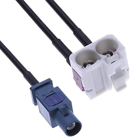 VIGORTHERIVE Car Radio Antenna Adaptor Double Fakra Plug Radio Adapter for Antenna with Wiring Harness Splitter for Car Radio