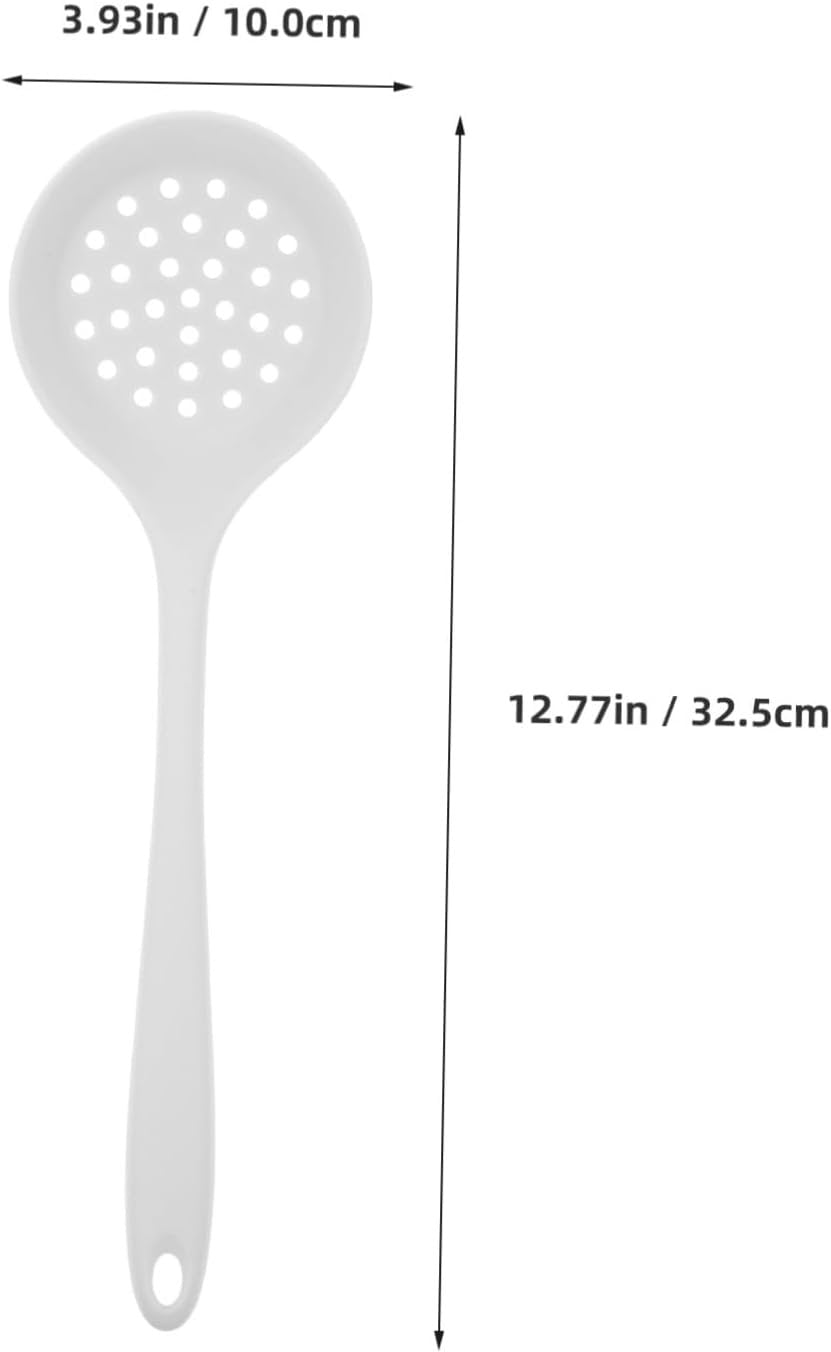 SOIMISS Recinzione Da Pesca in Silicone Caldo Utensili Da Cucina Notizia in Anticipo Gadget Da Cucina Cucinare Colino Per Cucchiaio Da Frittura Pentola Piccolo Filtro Bianca Gel Di Silice