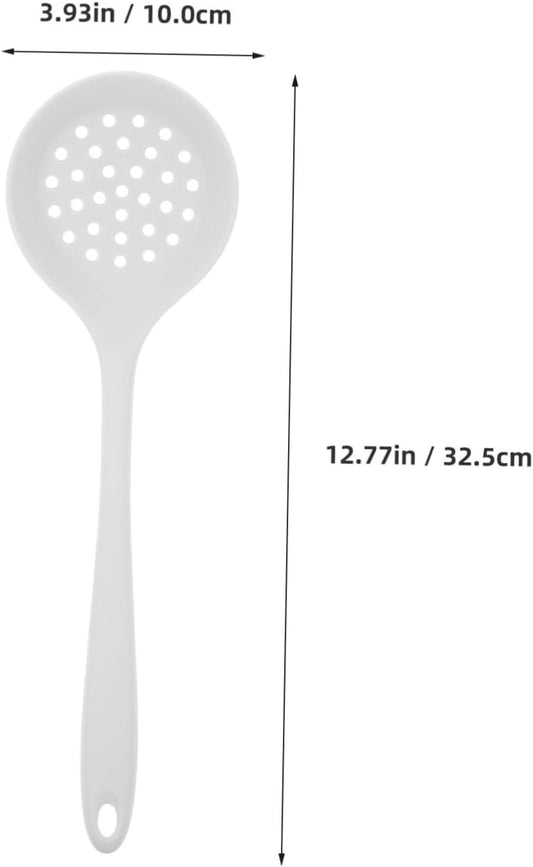 SOIMISS Recinzione Da Pesca in Silicone Caldo Utensili Da Cucina Notizia in Anticipo Gadget Da Cucina Cucinare Colino Per Cucchiaio Da Frittura Pentola Piccolo Filtro Bianca Gel Di Silice