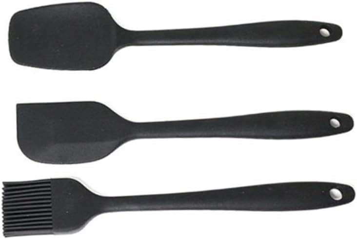 CLISPEED 1 Set/7pcs Prtical Cream Silicone Scraper Spatula Baking Gadgets Kitchen Supplies Bakery Kitchen Utensils (Black)