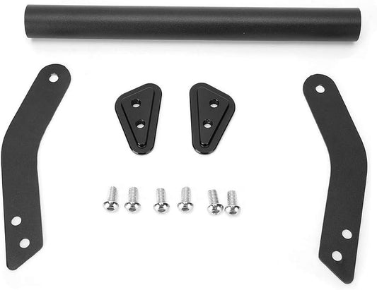 Motorcycle Brake Oil Tank + GPS Navigation Bracket, Phone Holder Modification Carbon Steel Fit for VERSYS650 KLE650 15-19