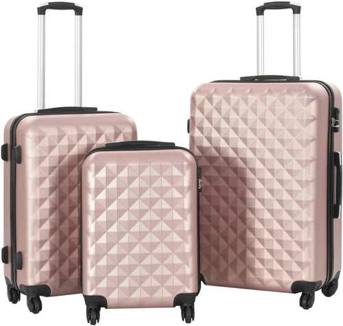 vidaXL Set of 3 Hard Suitcases ABS Travel Trolley Luggage Multicolor