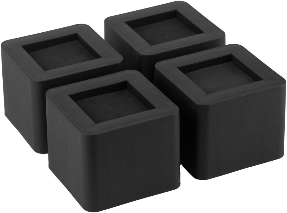 Uping Bed Risers, Adjustable Table Risers or Furniture Risers | Add Height of 8.5 cm (4 Pieces, Black)