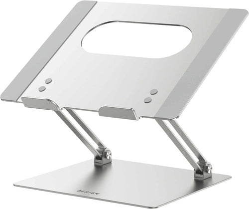 BESIGN LS10 Aluminum Laptop Stand, Ergonomic Adjustable Notebook Stand, Riser Holder Computer Stand Compatible with Air, Pro, Dell, HP, Lenovo More 10-14" Laptops, Silver