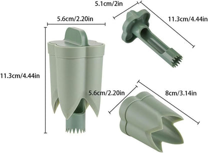 lopituwe Gadget per Utensili da Cucina semplici Realizzati in ABS per Una Facile rimozione dello Stelo Facile da ruotare e Tirare Semplicemente per Rimuovere efficacemente Gli steli, Verde