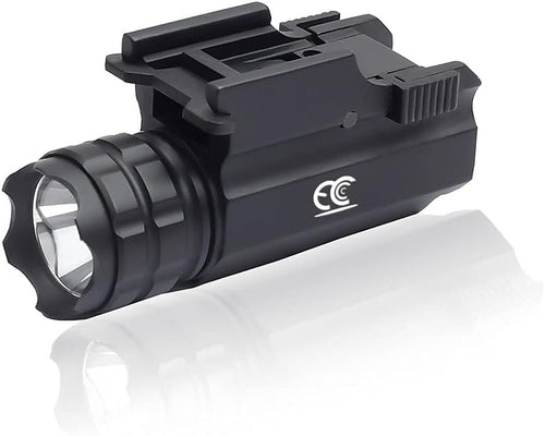MCCC LED Tactical Flashlight 500 High Lumens,Rail Mount Pistol Light,Quick Release,fits Handgun, Airsoft Gun with Picatinny or Accessory Rail