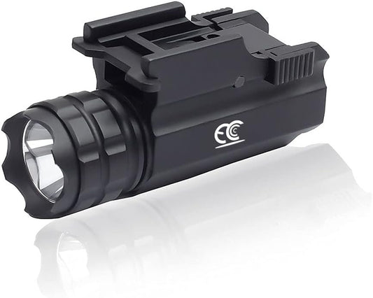 MCCC LED Tactical Flashlight 500 High Lumens,Rail Mount Pistol Light,Quick Release,fits Handgun, Airsoft Gun with Picatinny or Accessory Rail