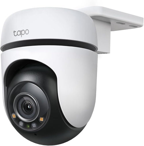 TP-Link Tapo Pan/Tilt Outdoor Security WiFi Camera, 2K, Full-Colour Night Vision, 360Â°, IP65, Smart AI Detection, Sound & Light Alarm, Up to 512 GB, SD Card Slot, No Hub Required (TC41)