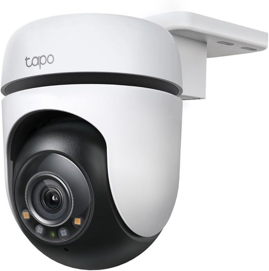 TP-Link Tapo Pan/Tilt Outdoor Security WiFi Camera, 2K, Full-Colour Night Vision, 360Â°, IP65, Smart AI Detection, Sound & Light Alarm, Up to 512 GB, SD Card Slot, No Hub Required (TC41)