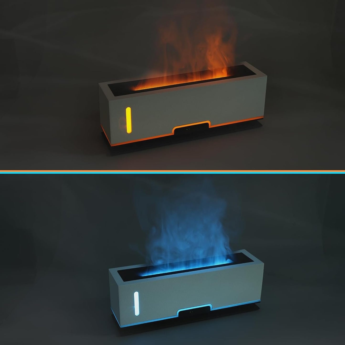 Diffuserlove Flame Diffuser Essential Oil Diffusers 200ml Aroma Diffusers for Bedroom Essential Oils Cool Flame Oil Diffuser (Size:9.8" L x 2.67" W x 3.5" H)
