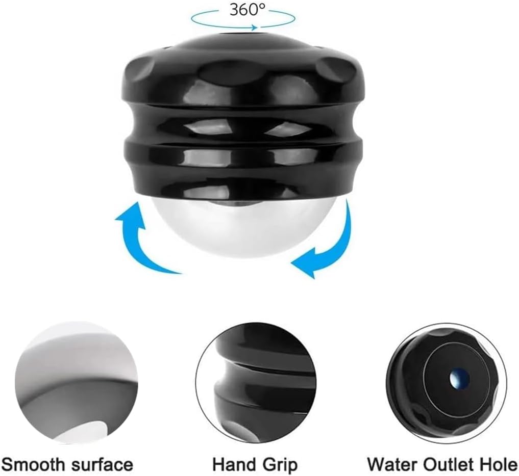 IREES Cold Massage Roller Ball,Manual Massage Ball Roller for Ice and Heat Therapy,Deep Tissue Massage Ball for Sore Muscles,Joint Pain,Muscle Recovery (White)